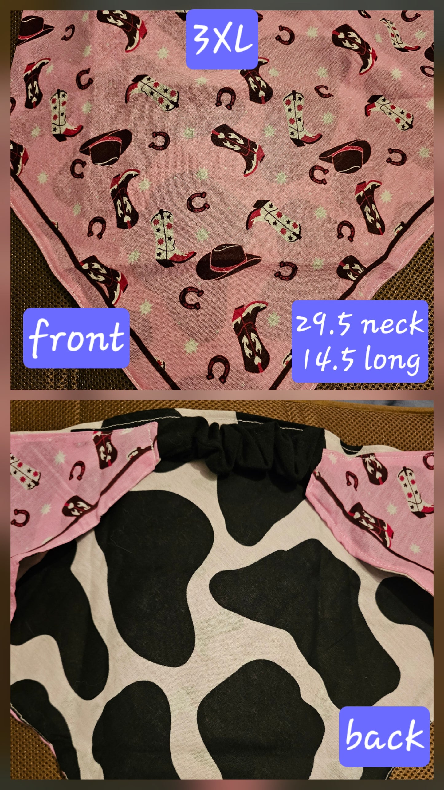 3XL Reversible Dog Bandanas