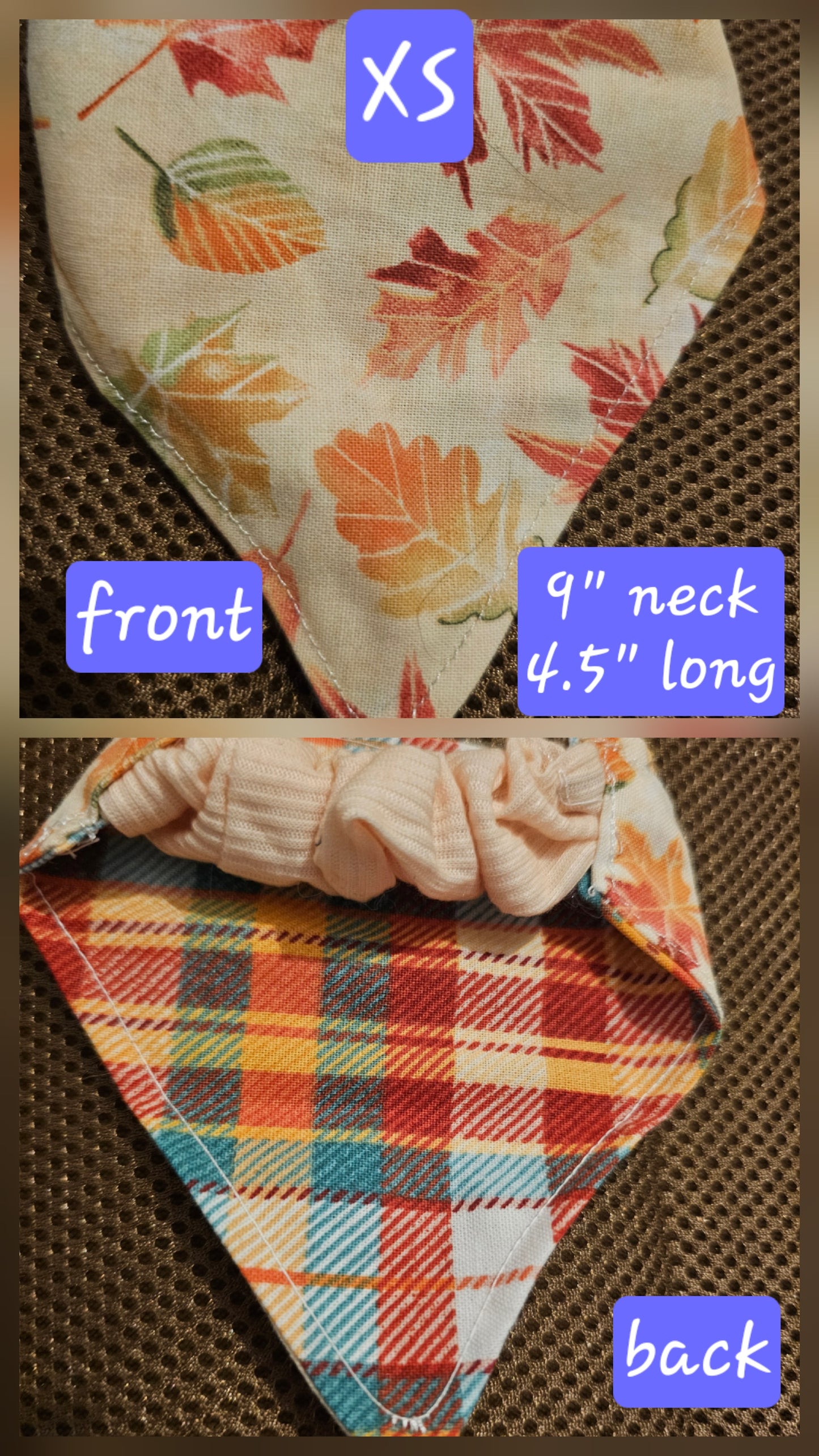 XS Reversible Dog Bandanas